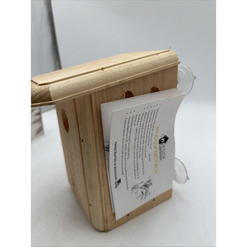 NEW Bird House Coveside Window Nest Box Made in the USA.
